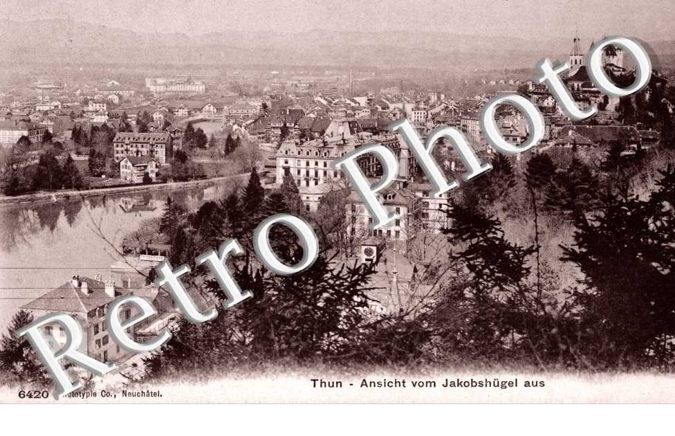 Ansicht vom Jakobshugel aus. Vue depuis le Jakobshugel