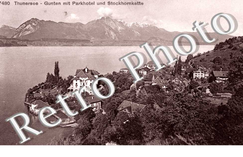 Thunersee, Gunten mit Parkhotel und Stockhornkette