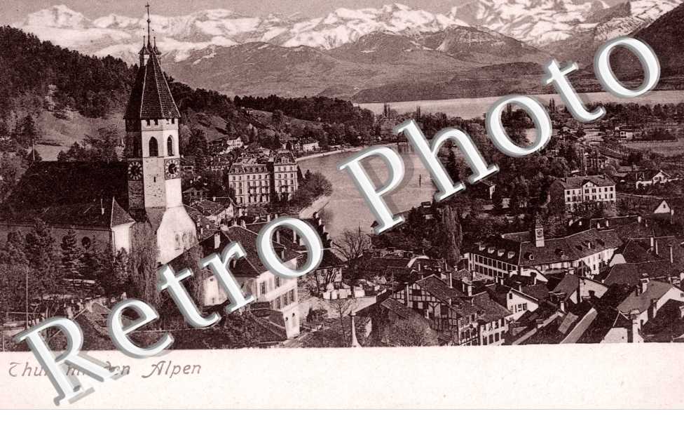 Thun mit den Alpen. Thun avec les Alpes