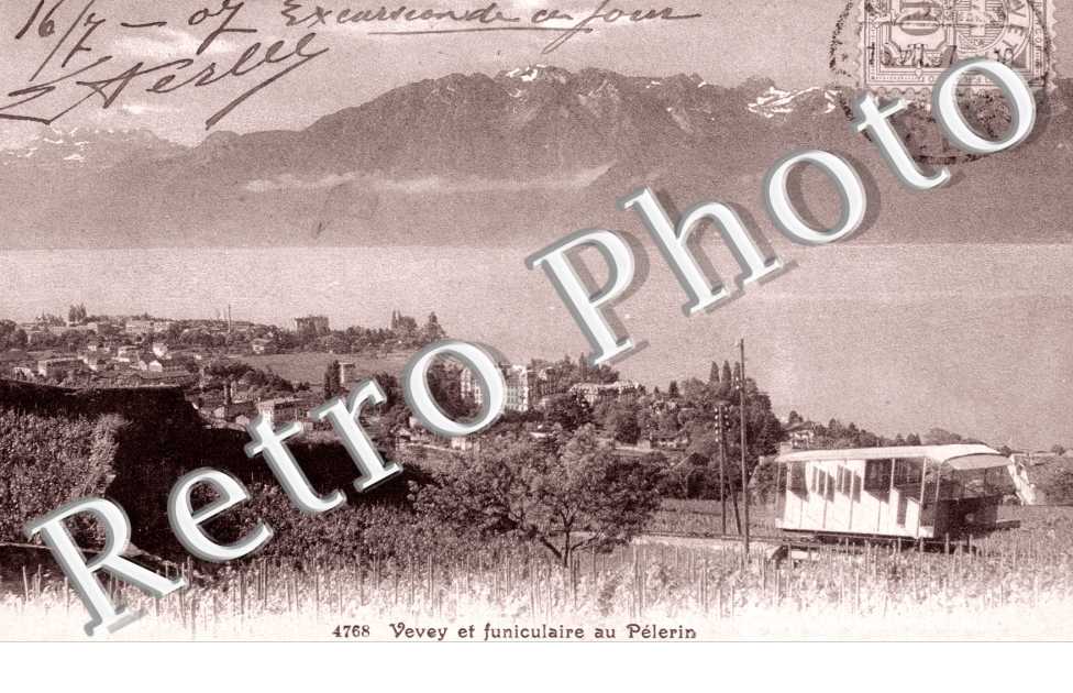 Vevey et funiculaire au Pelerin