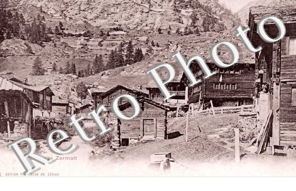Das alte Zermatt.  Vieux mazots