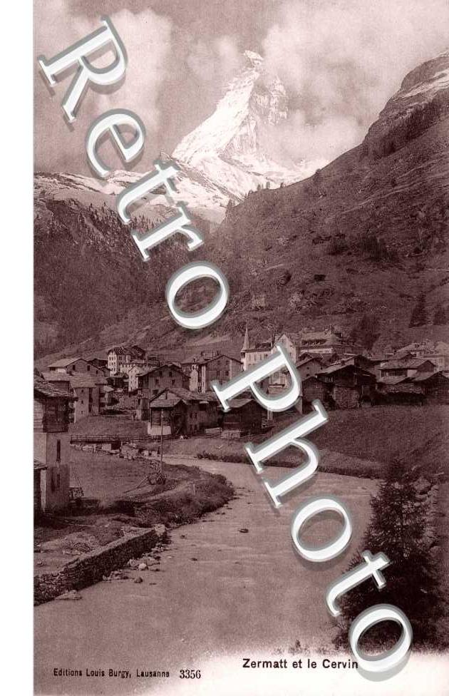 Zermatt und das Matterhorn. Zermatt et le Cervin