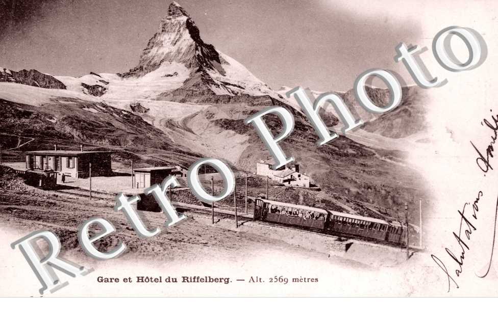 Gare et Hotel du Riffelberg. Alt. 2569 m