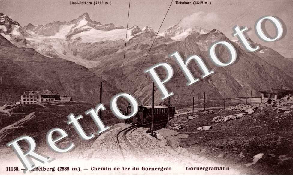 Riffelberg (2585m) chemain de fer du gornergrat, Gornergratbahn