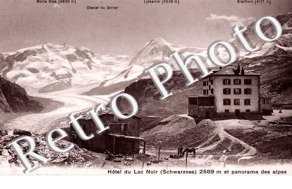 Hotel du Lac Noir (Schwarzsee) 2589m et panorama des alpes