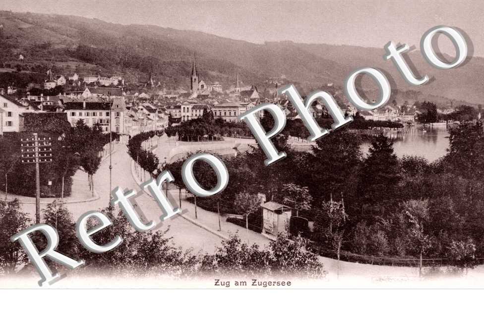 Zug am Zugersee. Vue sur le lac de Zoug