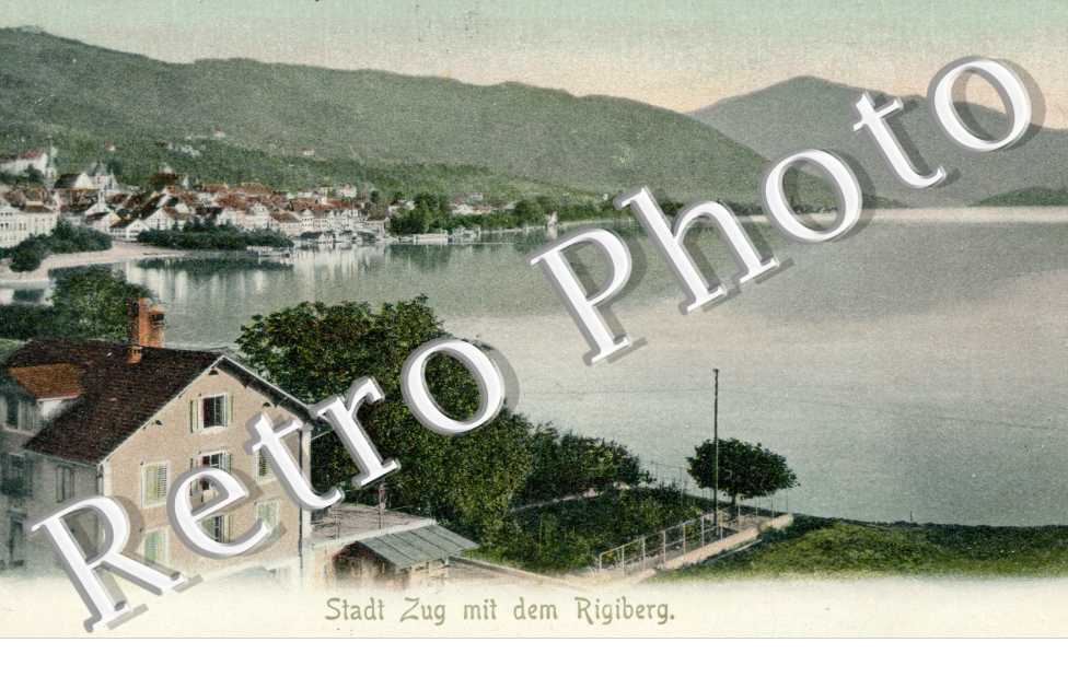 Stadt Zug mit dem Rigiberg