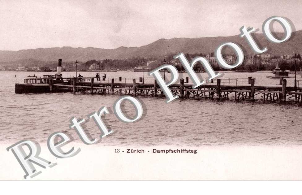 Dampfschiffsteg. Quai, bateau a vapeur