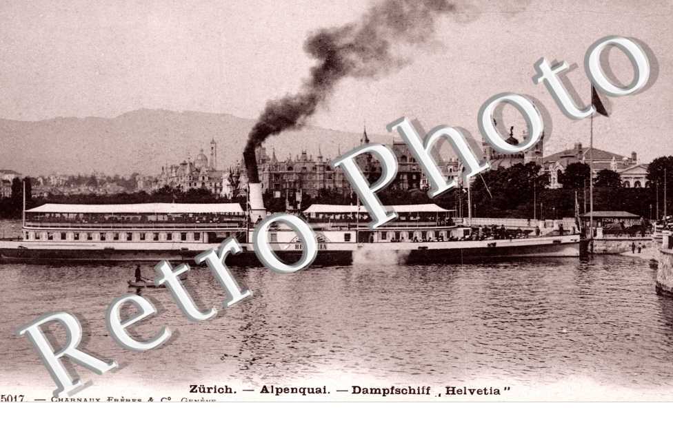 Dampfschiff, Helvitia. Bateau a vapeur