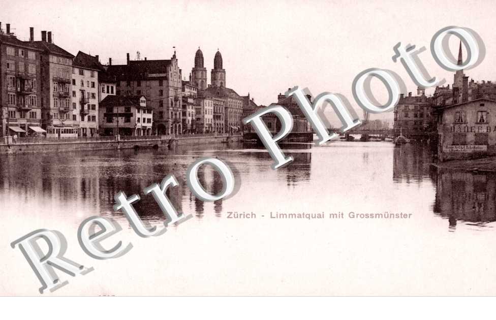 Limmatquai mit Grossmunster