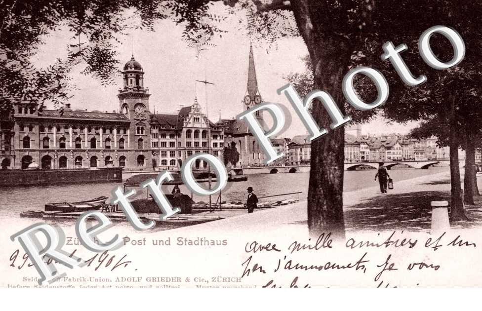 Post und Stadthaus. Bureau de poste et maison de ville