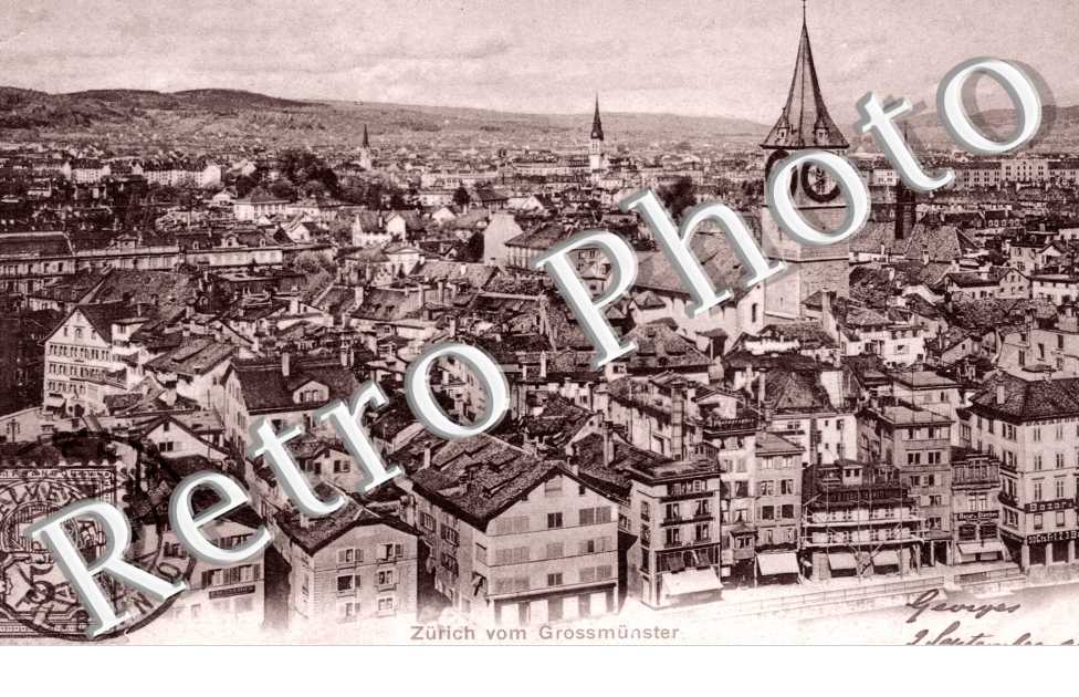 Zurich vom Grossmunster. cathedrale