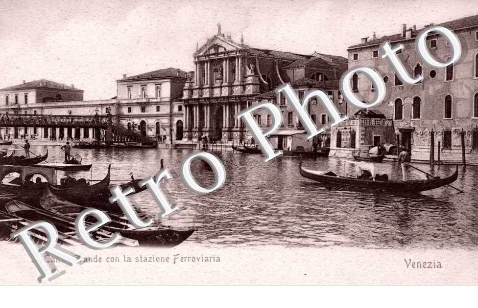 Il Canal Grande con la stazione Ferroviaria