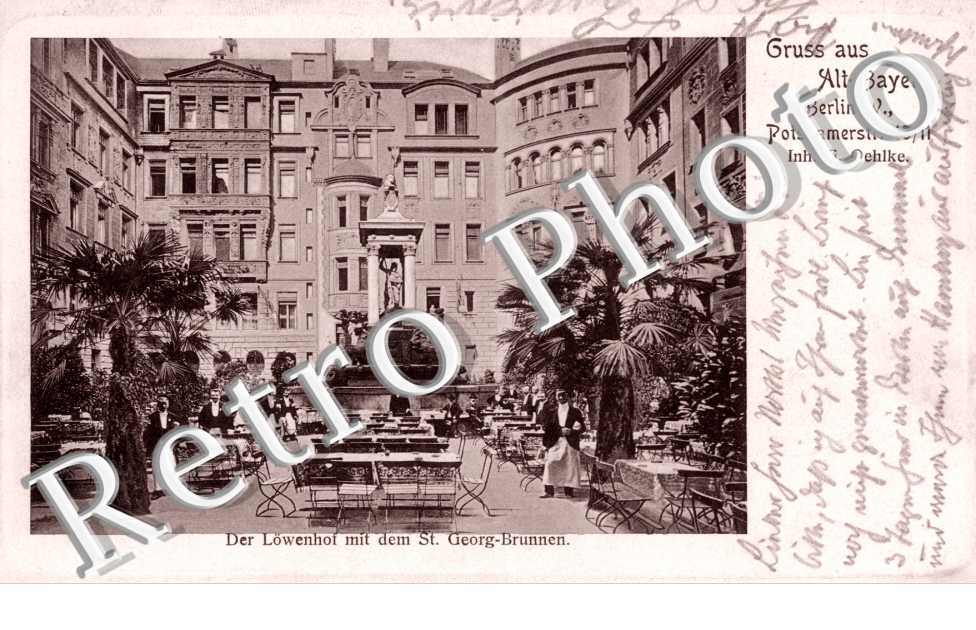 Der Lowenhof mit dem Saint Georg-Brunnen