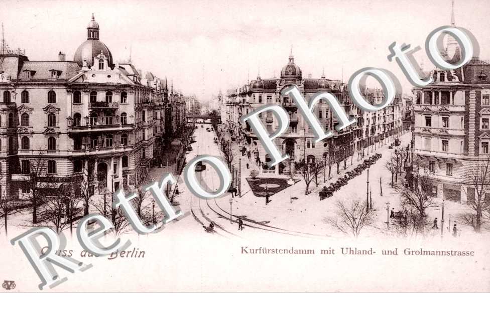 Kurfürstendamm mit Uhland-und-Grolmannstrasse