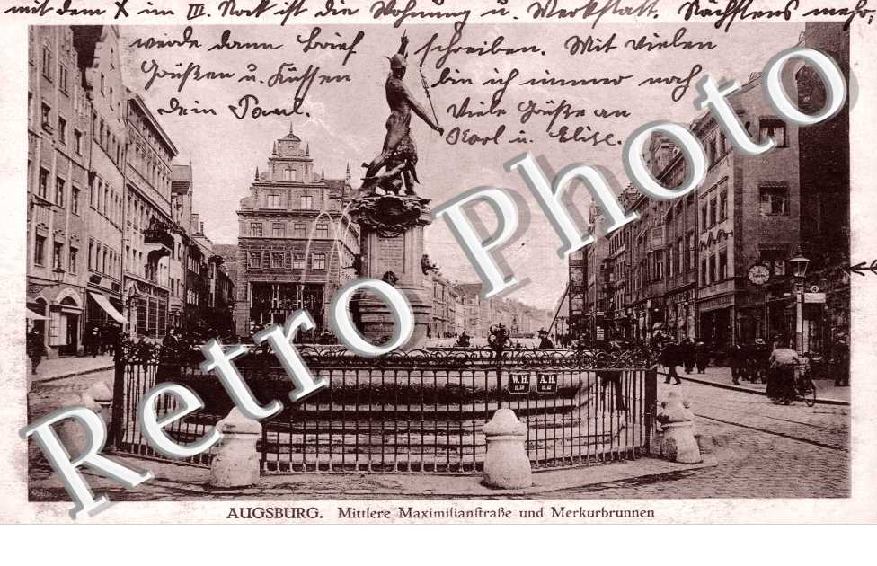 Mittlere Maximilianstrasse und Merkurbrunnen