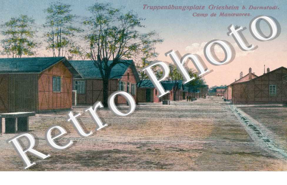 Truppenubungsplatz Griesheim b darmstadt. Camp de Manoeuvres. Estaminets