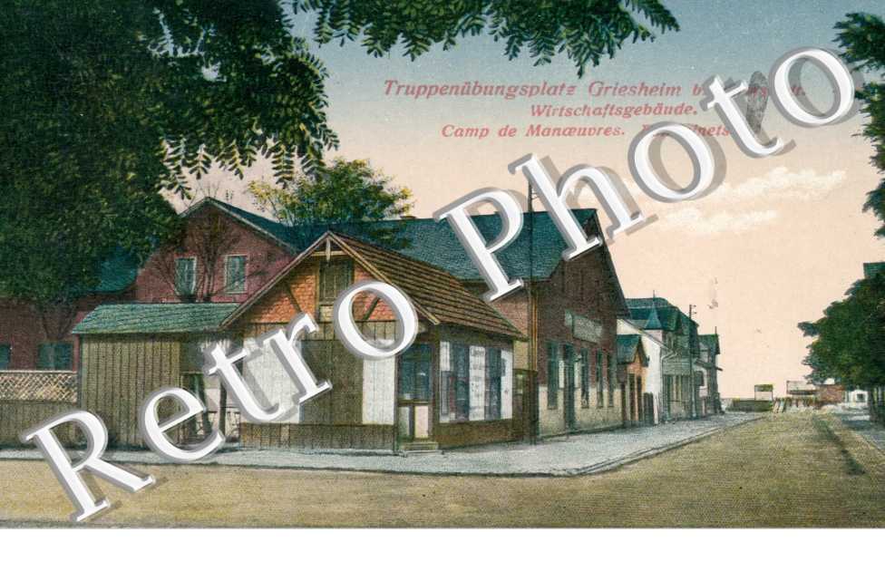 Truppenubungsplatz Griesheim b darmstadt. Camp de Manoeuvres. Estaminets