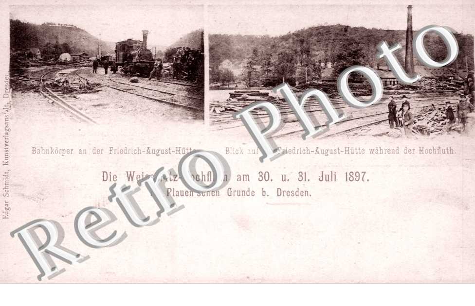 Die Weisseritz-Hochfluth am 30 und 31 Juli 1897 im Plauen&#039;schen Grande bei Dresden