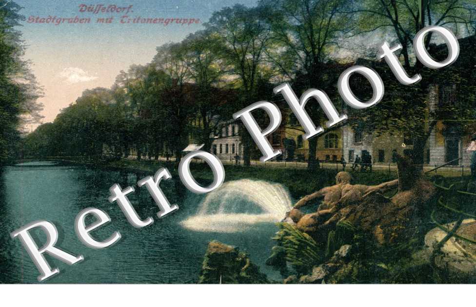Stadtgraben mit Tritonengrappe