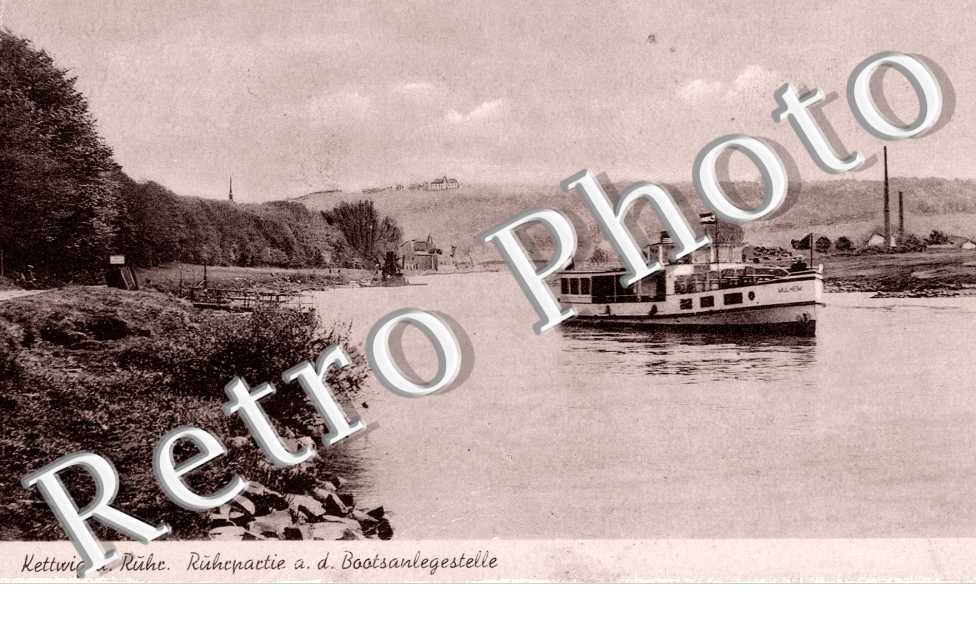 Kettwig am Ruhe, Ruhepartie an der Bootsanlegestelle