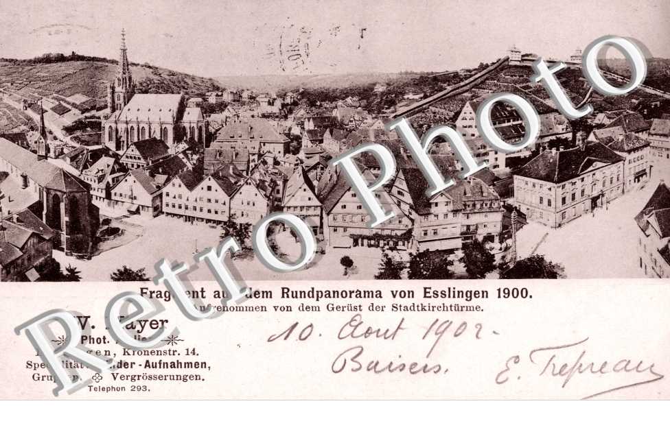 fragment aus dem rundpanorama von Esslingen 1900