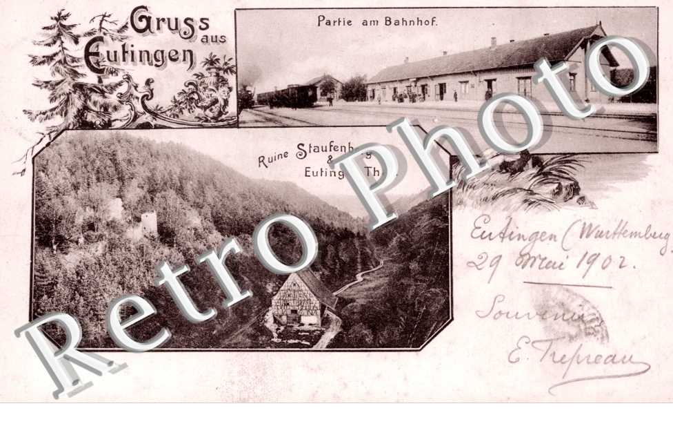Partie am Bahnhof, Ruine Staufenberg und Eutiger Thal.