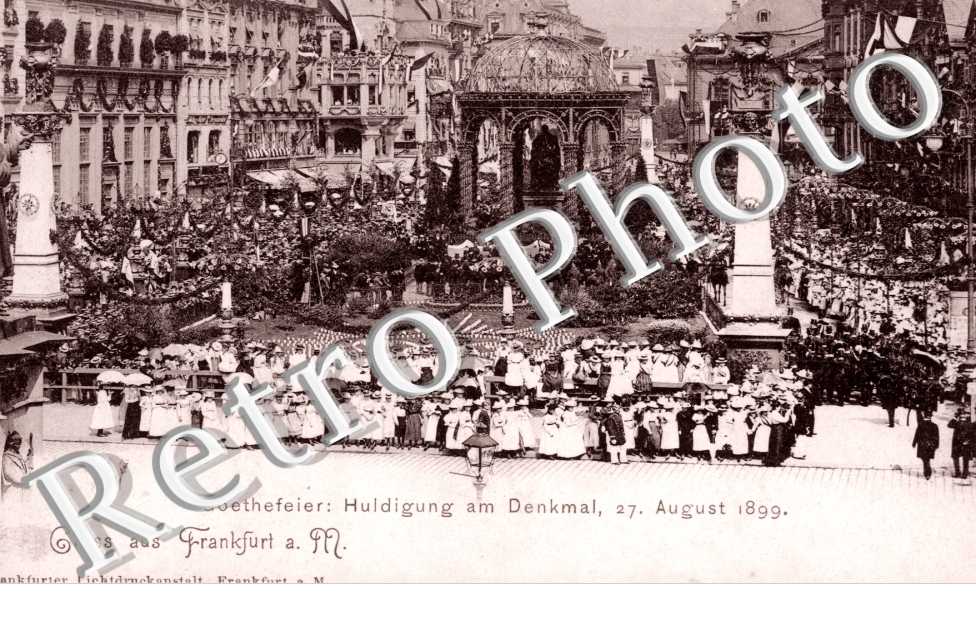 Goethefeier; Huildigung am Denkmal, August 1899