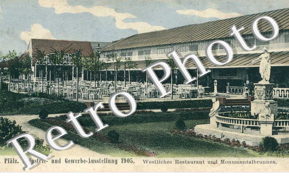 Westliches restaurant und Monumentalbrunnen