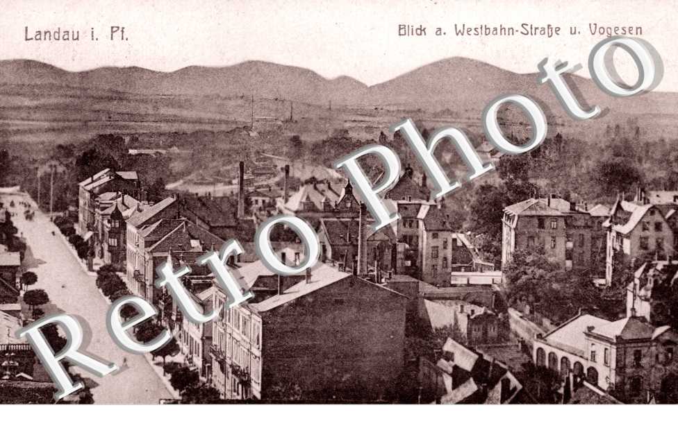 Blick aus Westbahn-Strasse und Vogesen