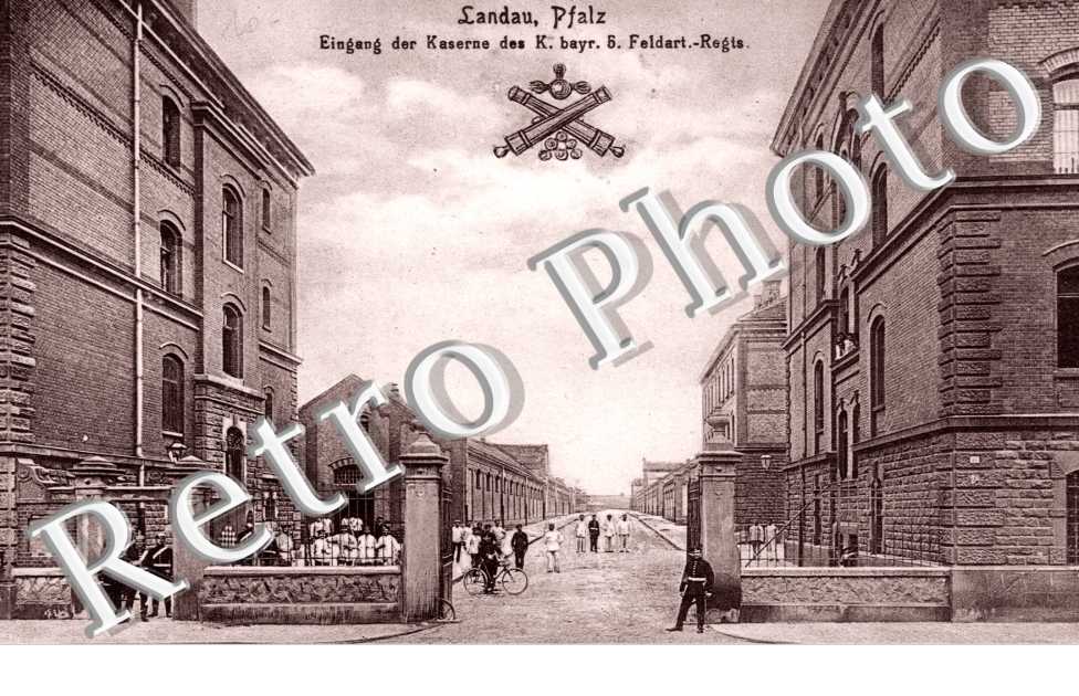Eingang der kaserne des K. Bayrische B. Feldart Regiments