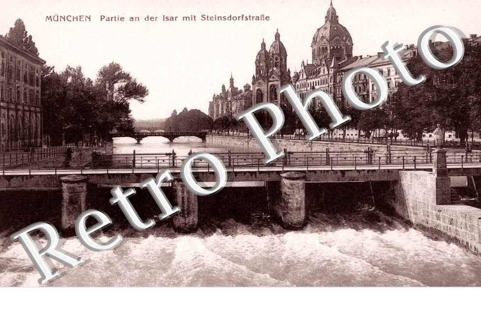 Partie en der Isar mit Steinsdorfstrasse