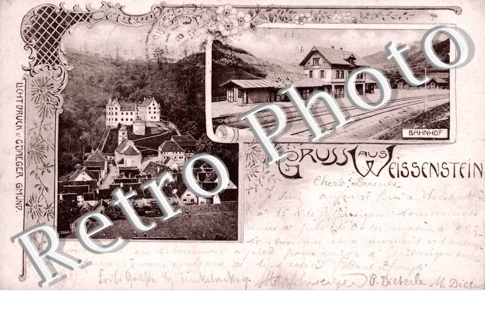 Gruss aus Weissenstein. Bahnhof