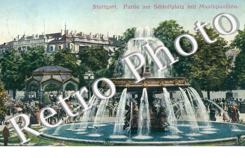 Partie am Schlossplatz mit Musikpavillon