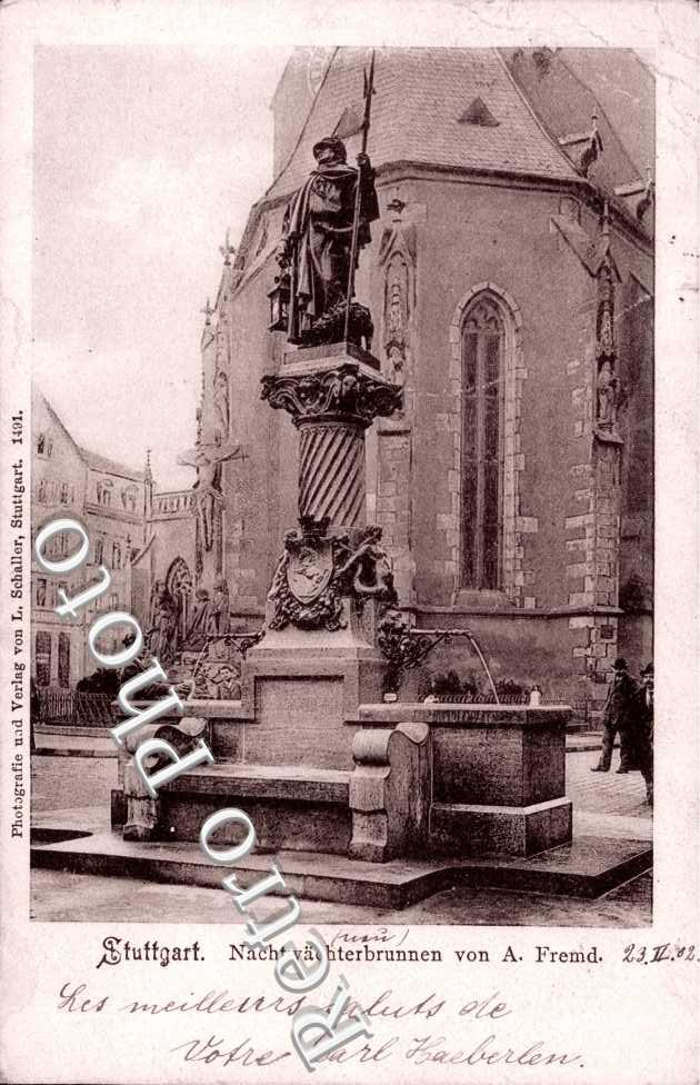 Nachtwachterbrunnen von A. Fremd.