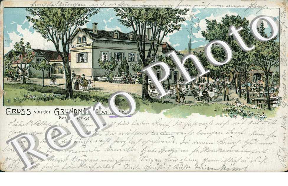 GRUSS VON DER GRUNDMUHLE BEI BIEBRICH  L. Menges