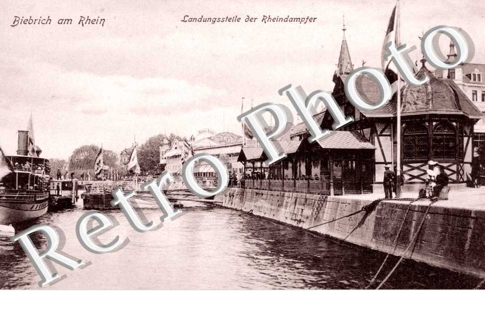 Biebrich am Rhein - Landungsstelle der Rheindampfer