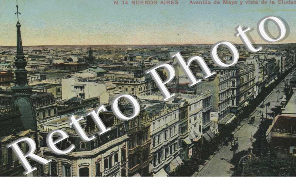 Avenida de Mayo y vista de la ciudad