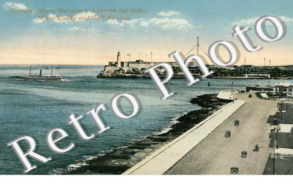 Morro Malecon y Avenida del Golfo. Morro Castle and Gulf Avenue