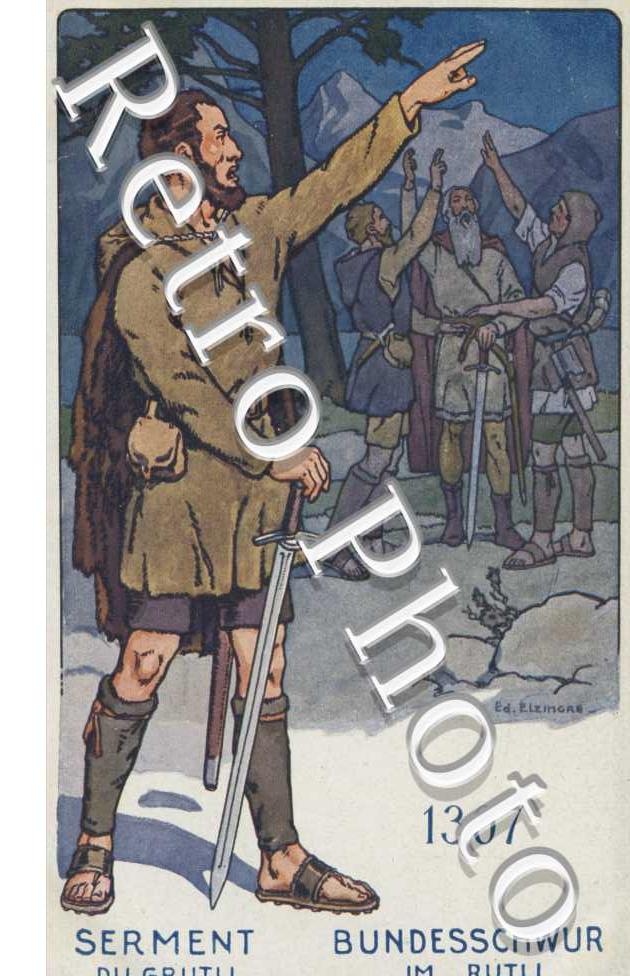 Le Soldat Suisse a travers les ages - Serment du Grutli - 1307 - Serment du Grutli