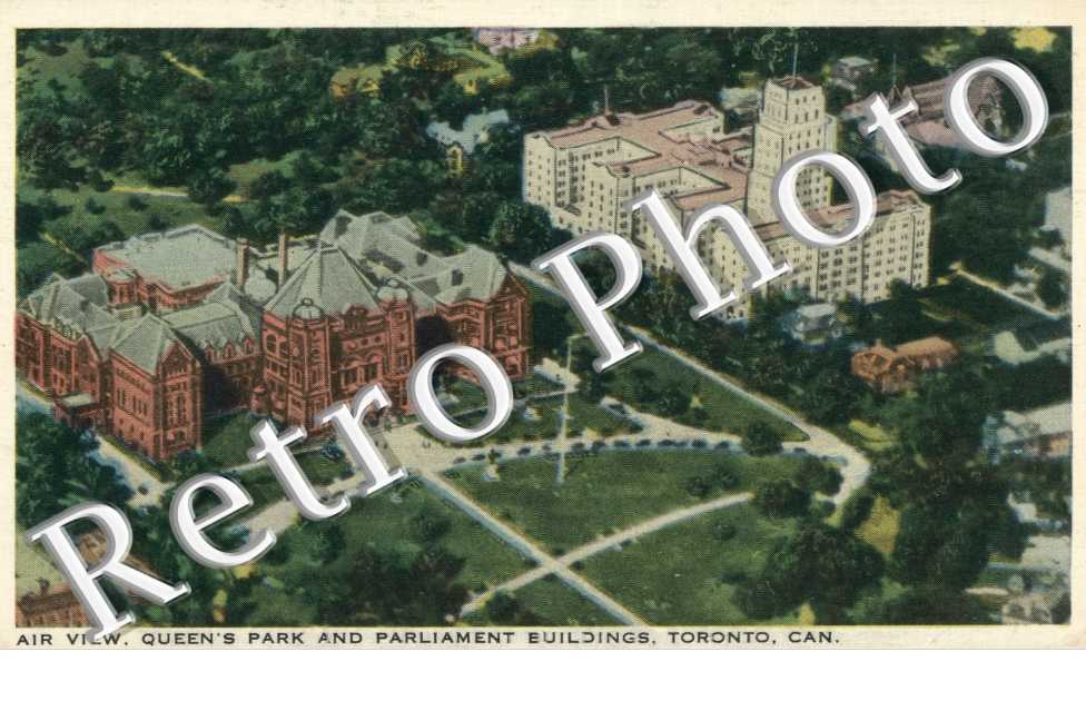 Air view, queen&#039;s park and Parliament buildings