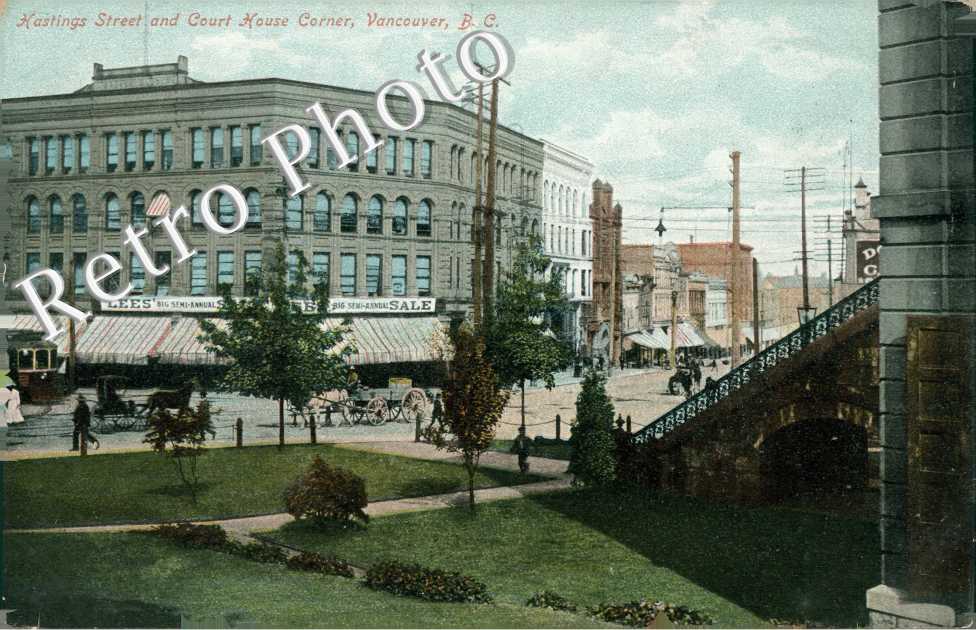 Hastings street and court house corner