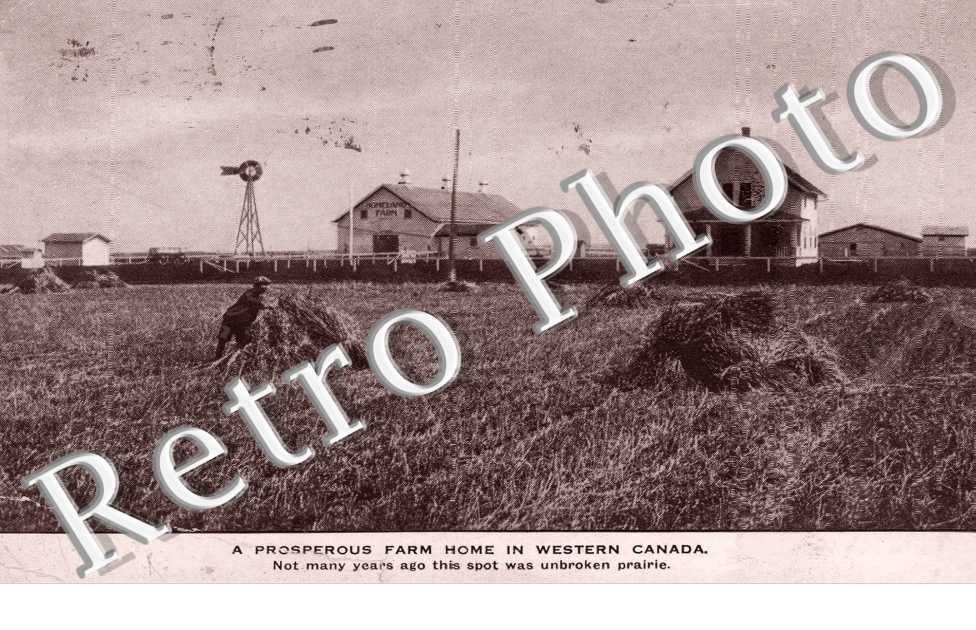 A prosperous farm home