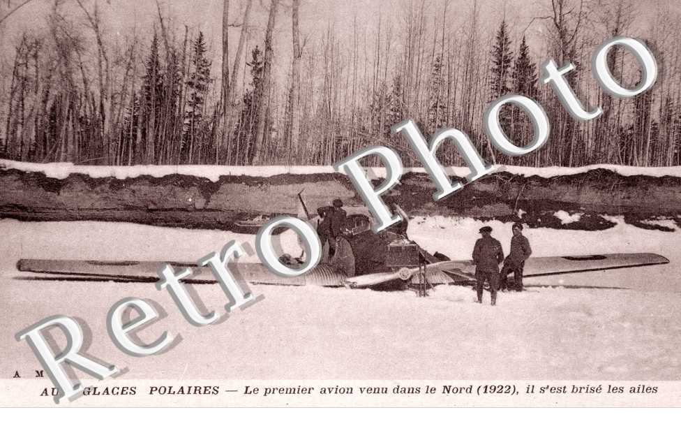 Missions d'extreme Nord Canadien, Premier avion venu dans le Nord, ailes brisees