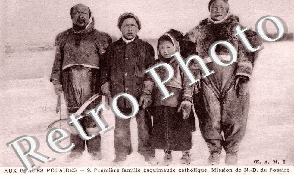 Missions d'extreme Nord, premiere famille esquimaude catholique
