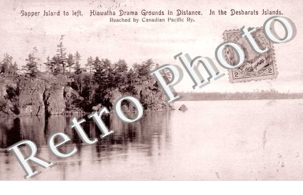 Sapper Island, Hiawatha Drama Grounds in Distance