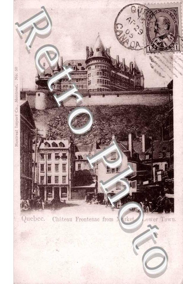 Chateau Frontenac from Market, Lower Town