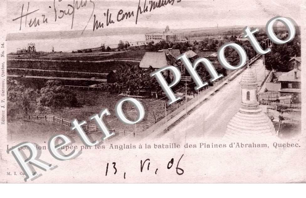 La position occupee par les anglais a la bataille des plaines d'Abraham