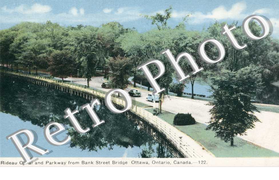 Rideau Canal and Parkway from Bank Street Bridge Ottawa