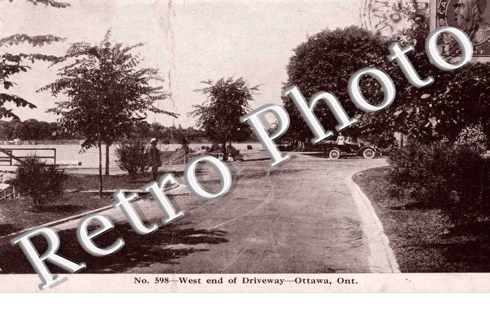 west end of driveway